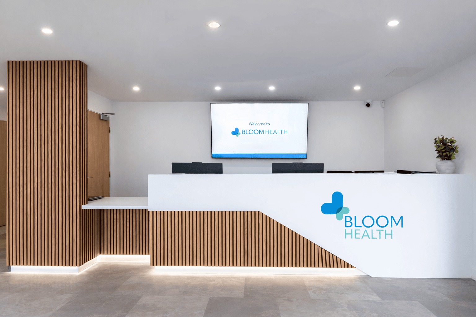Bloom Health Reception About Us section image